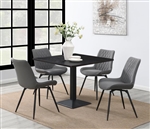 Moxee 5 Piece Dining Set in Espresso and Gun Metal Finish by Coaster - 193491