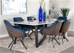 Mayer 5 Piece Dining Set in Gunmetal Finish by Coaster - 193781