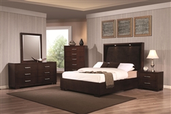 Jessica 6 Piece Bedroom Set in Cappuccino Finish by Coaster - 200720