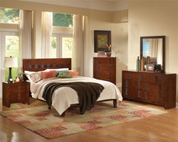 Resin 6 Piece Bedroom Set in Cherry Finish by Coaster - 200751