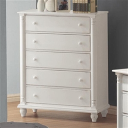 Kayla Chest in White Finish by Coaster - 201185