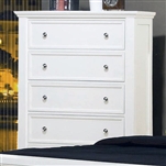 Sandy Beach 5 Drawer Chest in White Finish by Coaster - 201305