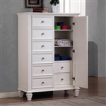 Sandy Beach Door Chest in White Finish by Coaster - 201308