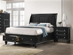 Sandy Beach Storage Bed in Black Finish by Coaster - 201329Q