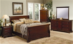 Versailles 6 Piece Bedroom Set in Deep Mahogany Finish by Coaster - 201481