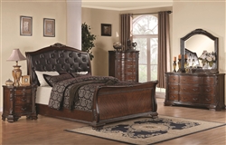 Maddison 6 Piece Bedroom Set in Warm Cappuccino Finish by Coaster - 202261