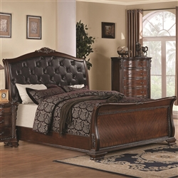 Maddison Bed in Warm Cappuccino Finish by Coaster - 202261Q