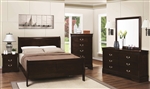 Louis Philippe 4 Piece Youth Bedroom Set in Cappuccino Finish by Coaster - 202411T