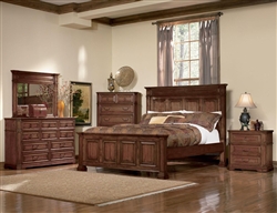 6 Piece Edgewood Bedroom Set in Distressed Rich Cherry Finish by Coaster - 202621