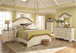 Oleta 6 Piece Bedroom Set in Buttermilk and Brown Two Tone Finish by Coaster - 202880