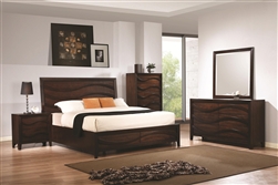 Loncar 6 Piece Bedroom Set in Java Oak Finish by Coaster - 203101