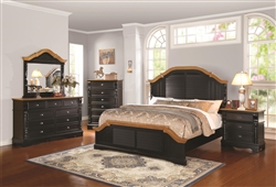 Oleta 6 Piece Bedroom Set in Black and Brown Two Tone Finish by Coaster - 203180