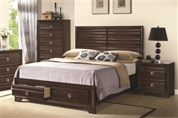 Bryce Storage Bed in Rich Cappuccino Finish by Coaster - 203471Q