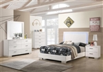 Felicity 4 Piece Youth Bedroom Set in Glossy White Finish by Coaster - 203500T