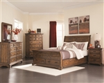 Elk Grove Sleigh Storage Bed 6 Piece Bedroom Set in Vintage Bourbon Finish by Coaster - 203891