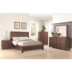 Lancashire 6 Piece Bedroom Set in Wire Brushed Cinnamon Finish by Coaster - 204111