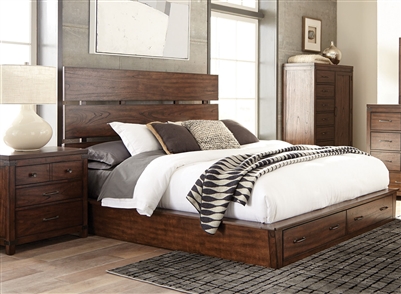 Artesia Storage Bed in Dark Cocoa Finish by Scott Living - 204470Q