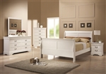 Louis Philippe 6 Piece Bedroom Set in White Finish by Coaster - 204691