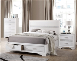 Miranda Storage Bed in White Finish by Coaster - 205111Q