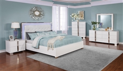 Traynor 6 Piece Bedroom Set in White Finish by Coaster - 205201