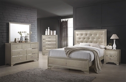 Beaumont 6 Piece Bedroom Set in Champagne Finish by Coaster - 205291