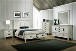 Franco Storage Bed 6 Piece Bedroom Set in Antique White Finish by Coaster - 205330