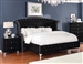 Deanna Platform Bed in Black Velvet and Metallic Finish by Coaster - 206101Q