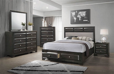 Decker Storage Bed 6 Piece Bedroom Set in Brownish Graphite Finish by Coaster - 206280