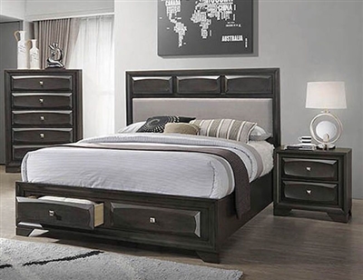 Decker Storage Bed in Brownish Graphite Finish by Coaster - 206280Q