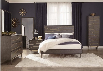 Goodwin 6 Piece Bedroom Set in Graphite Finish by Scott Living - 207011