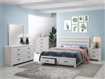 Marion Storage Bed 6 Piece Bedroom Set in Coastal White Finish by Coaster - 207050