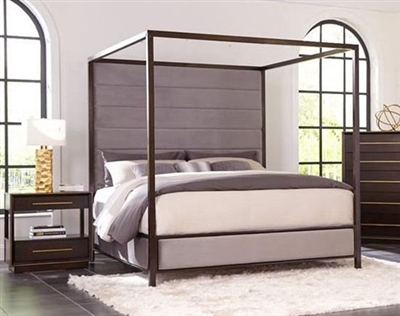 Luddington Canopy Bed in Smoked Peppercorn Finish by Scott Living - 215710Q