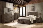 Woodmont 6 Piece Bedroom Set in Rustic Golden Brown Finish by Coaster - 222631