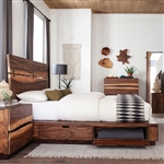 Winslow Storage Bed in Smokey Walnut and Coffee Bean Finish by Coaster - 223250SQ