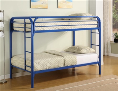 Morgan Twin Twin Bunk Bed in Blue Finish by Coaster - 2256B