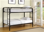 Morgan Twin Twin Bunk Bed in Black Finish by Coaster - 2256K