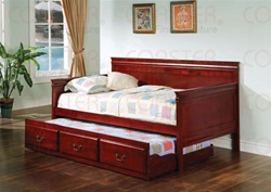 Casey Trundle Daybed in Cherry Finish by Coaster - 300036CH