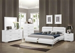 Jeremaine 6 Piece Bedroom Set in Glossy White Finish by Coaster - 300345