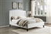 Mosby White Fabric Upholstered Platform Bed by Coaster - 306020Q