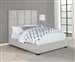 Panes Beige Velvet Upholstered Bed by Coaster - 315850Q