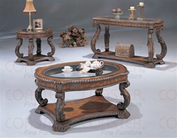 2 Piece Accent Table Set in Antique Distressed Finish by Coaster - 3891S