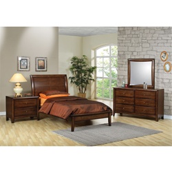 Scottsdale 4 Piece Youth Bedroom Set in Deep Walnut Finish by Coaster - 400281