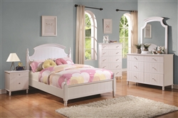 Bethany 4 Piece Youth Bedroom Set in White Finish by Coaster - 400681