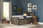 Wrangle Hill Twin Captain's Bed in Gun Smoke Finish by Coaster - 400839T