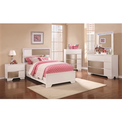 Havering Youth Bedroom Set in Blanco and Sterling Finish by Coaster - 400861