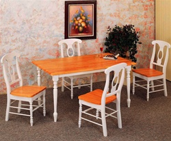 Country Napoleon Chair 5 Piece Dining Set in Two Tone Finish by Coaster - 4117