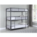 Maynard Triple Twin Bunk Bed in Gunmetal Finish by Coaster - 422670