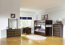 Jasper Twin/Twin Bunk Bed Bedroom Collection in Rich Cappuccino Finish by Coaster - 460136S