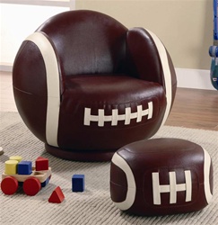 Small Football Chair and Ottoman by Coaster - 460179