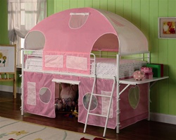 Sweetheart Pink Tent Bunk Bed by Coaster - 460202